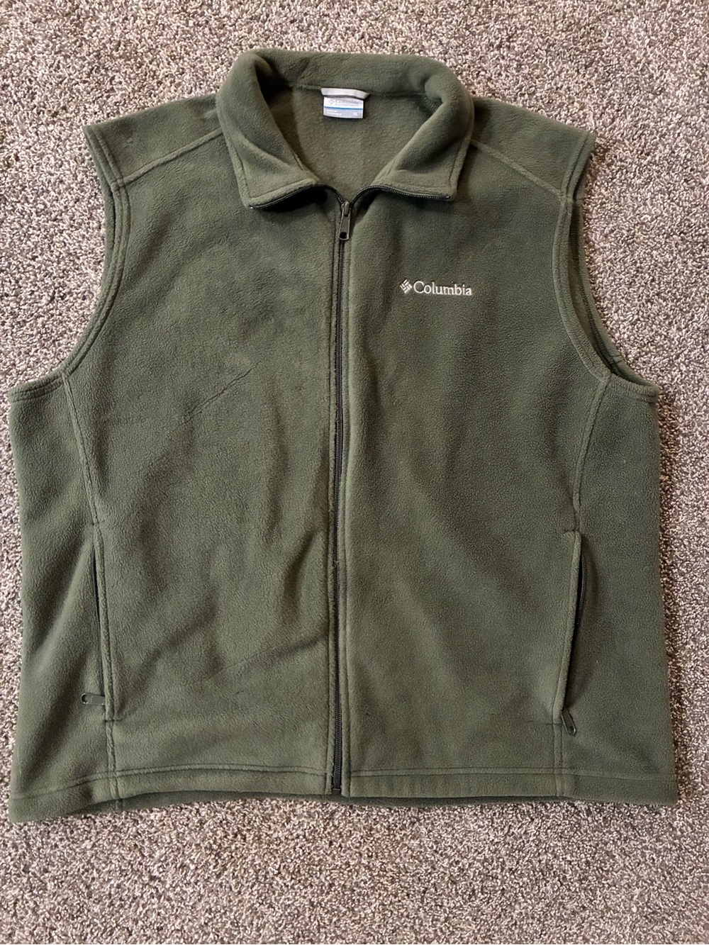 Columbia Olive Green Full-Zip Fleece Jacket